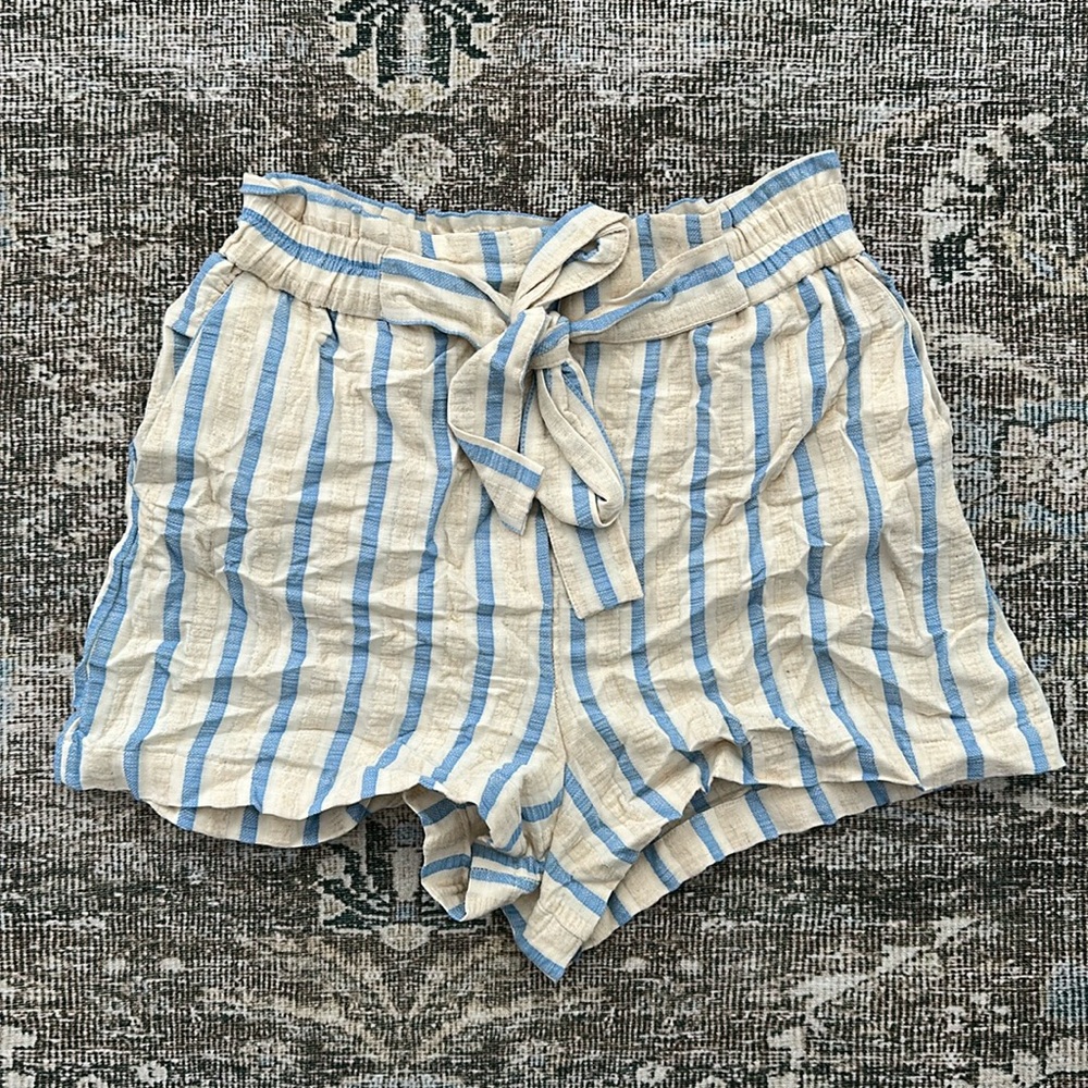 EUC Zara Striped Elastic Waist Shorts